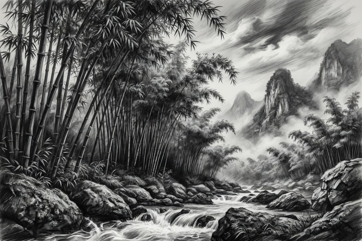 Realistic pencil sketch artwork